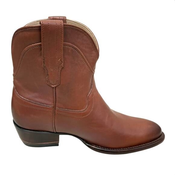 Tecovas Revivals Women’s Leather Roper Boots Bourbon Brown Short Booties 8B - Picture 8 of 16